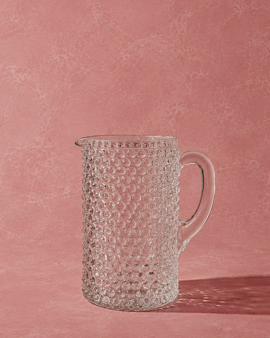 Antique 1880’s Pressed Glass Hobnail Pitcher
