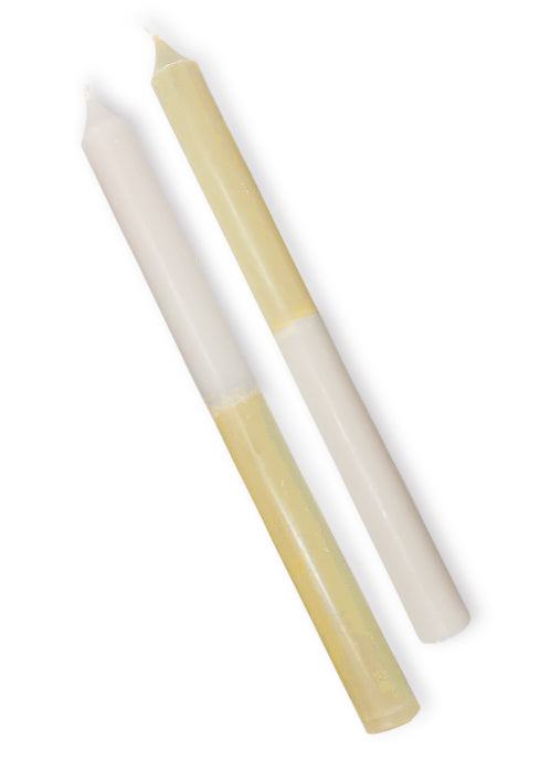 Limoncello Colour Block Taper Candles