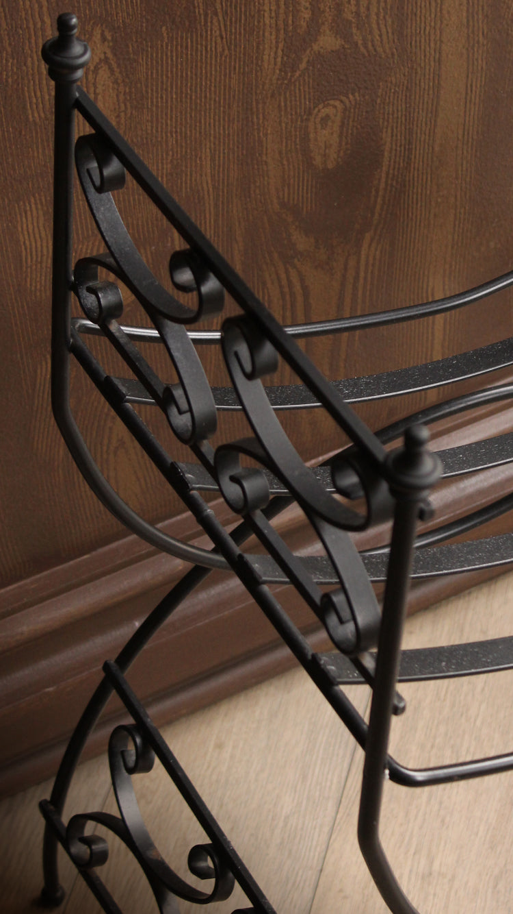 Vintage Spanish Revival Metal Stool