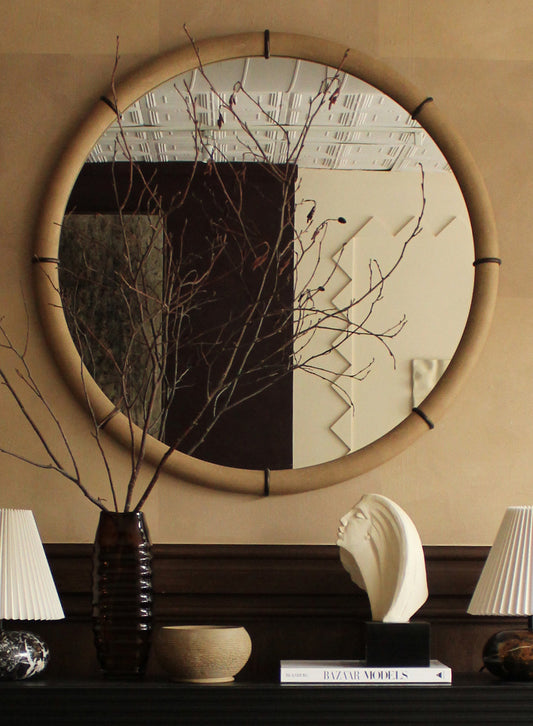 Potiniere Faux Shagreen Mirror