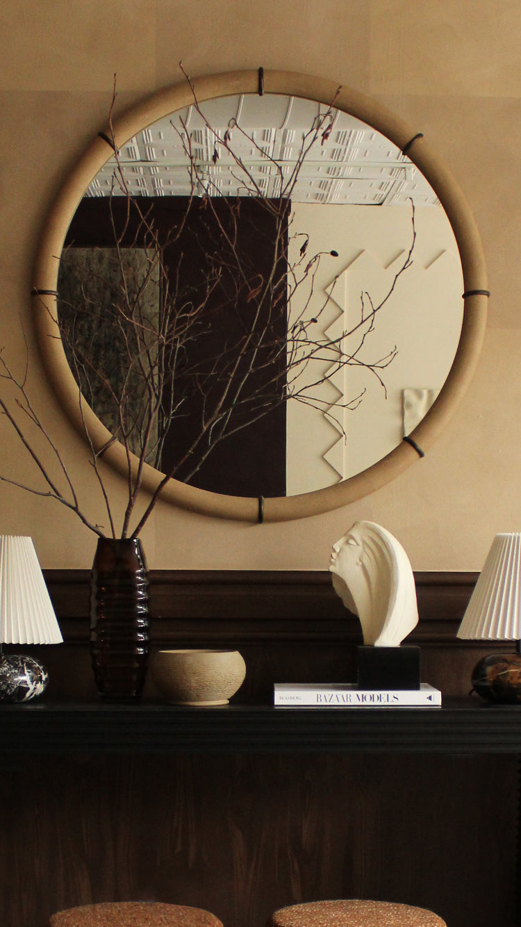 Potiniere Faux Shagreen Mirror
