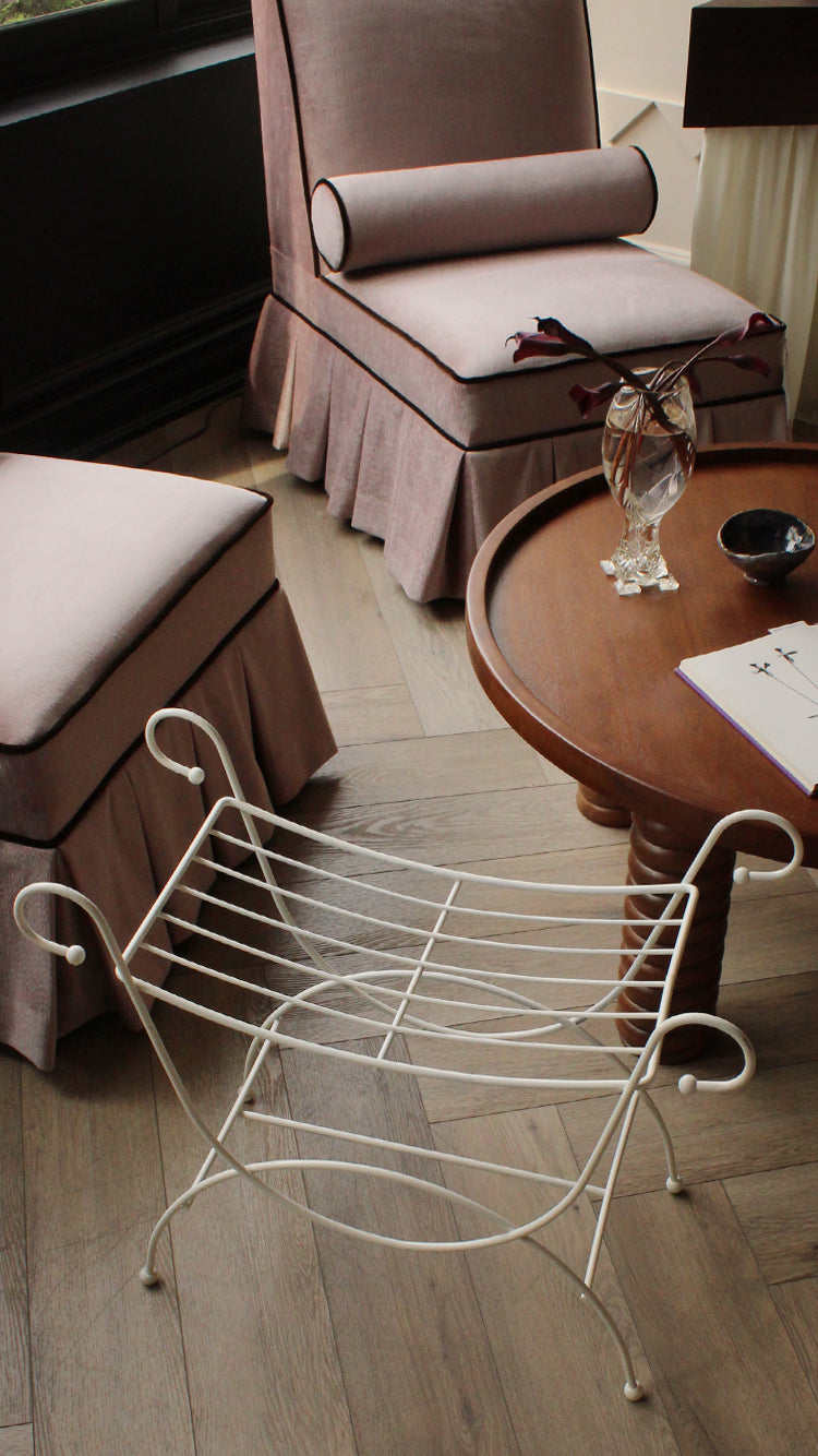Vintage Metal Wire Bench