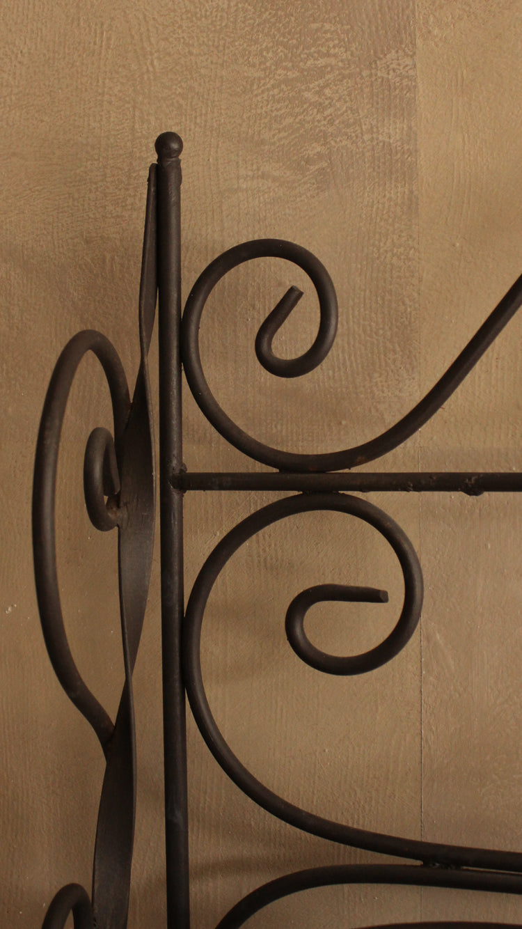 Vintage Wrought Iron Baker's Rack Shelf