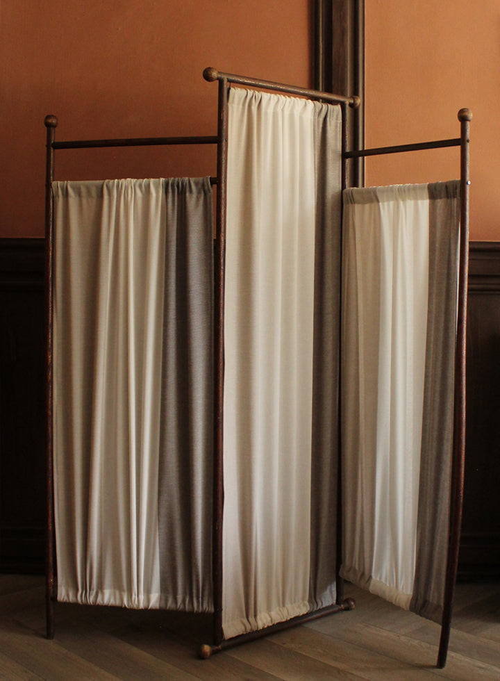 Antique Tri-Panel Folding Screen