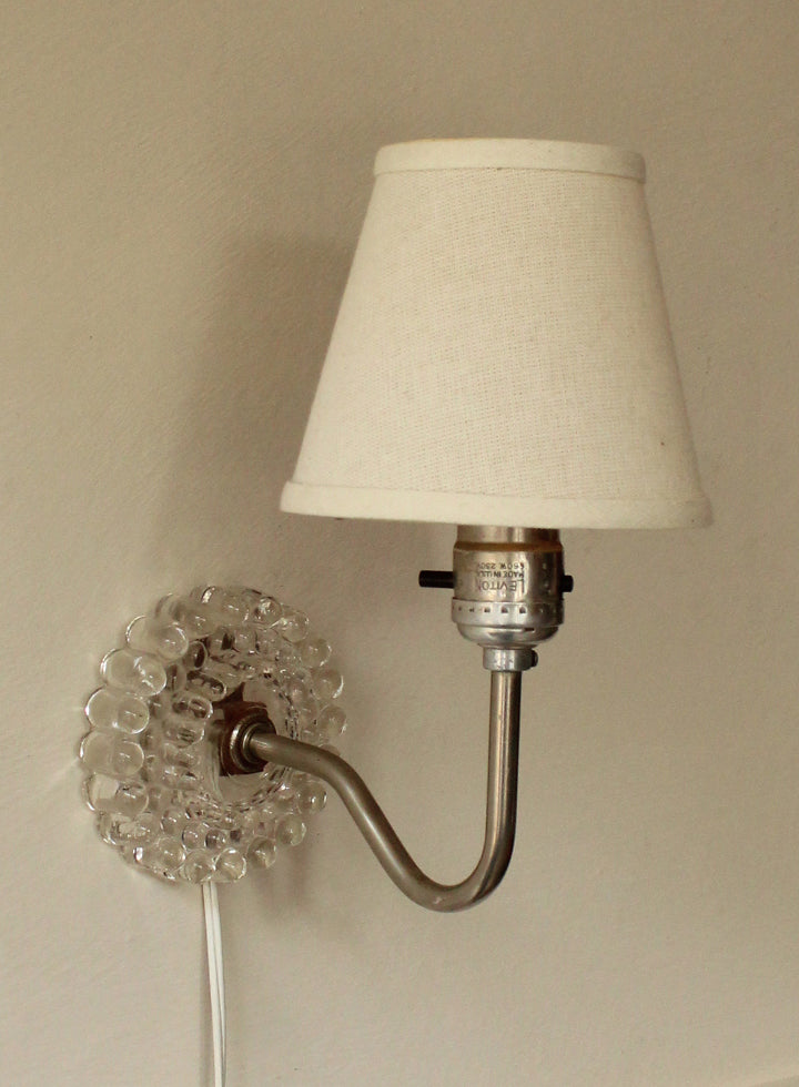 Vintage Pressed Glass Wall Sconce