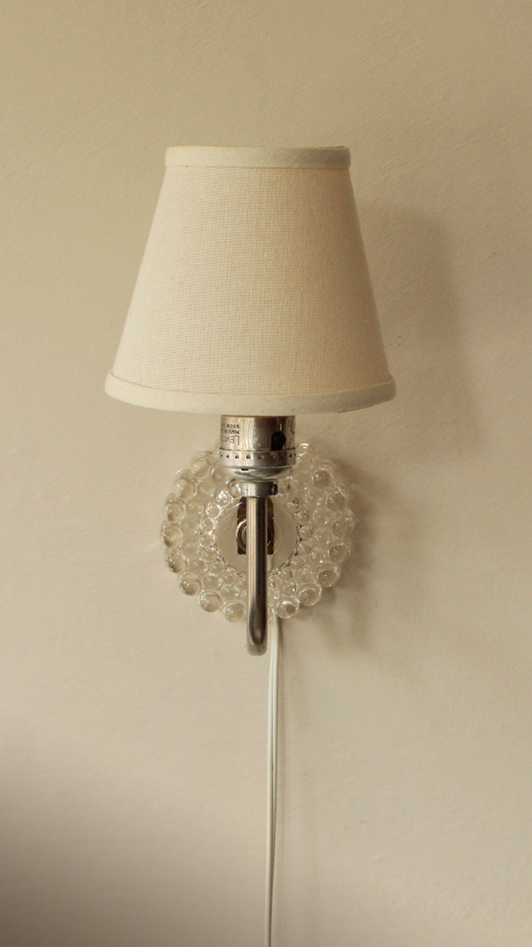 Vintage Pressed Glass Wall Sconce
