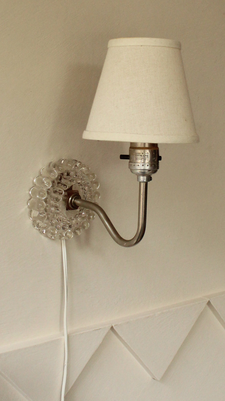 Vintage Pressed Glass Wall Sconce