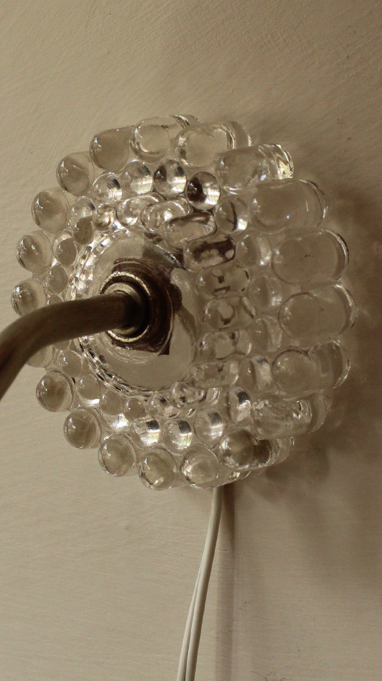 Vintage Pressed Glass Wall Sconce