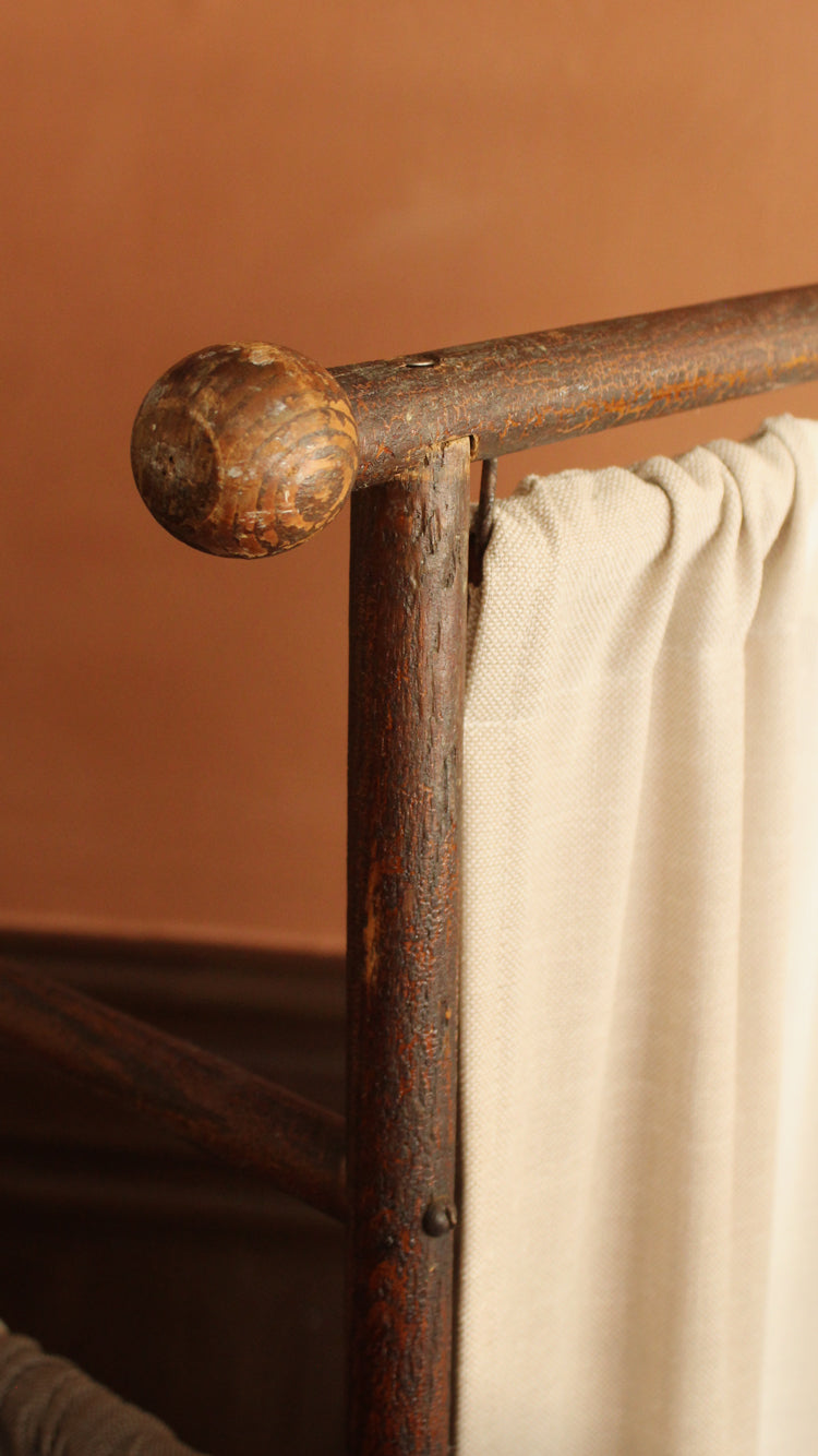 Antique Tri-Panel Folding Screen