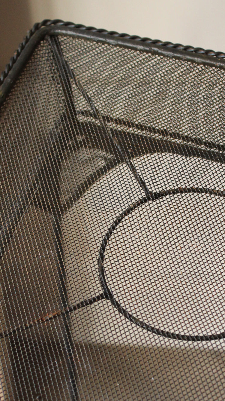 Vintage Woven Distressed Metal Pedestal