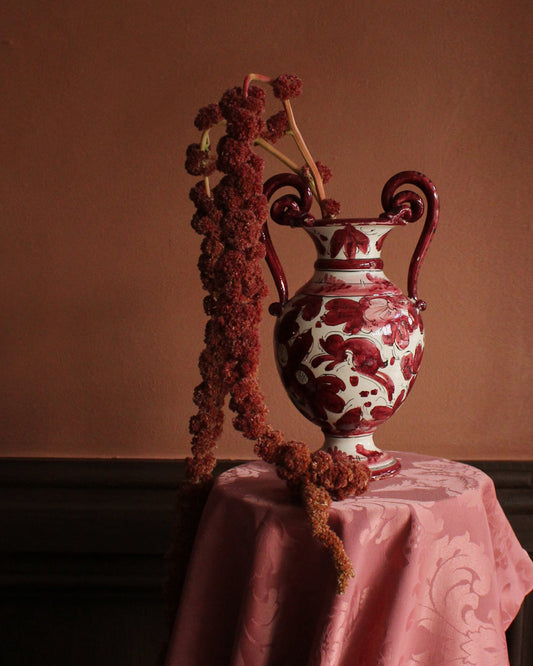Vintage Distressed Italian Painted Urn