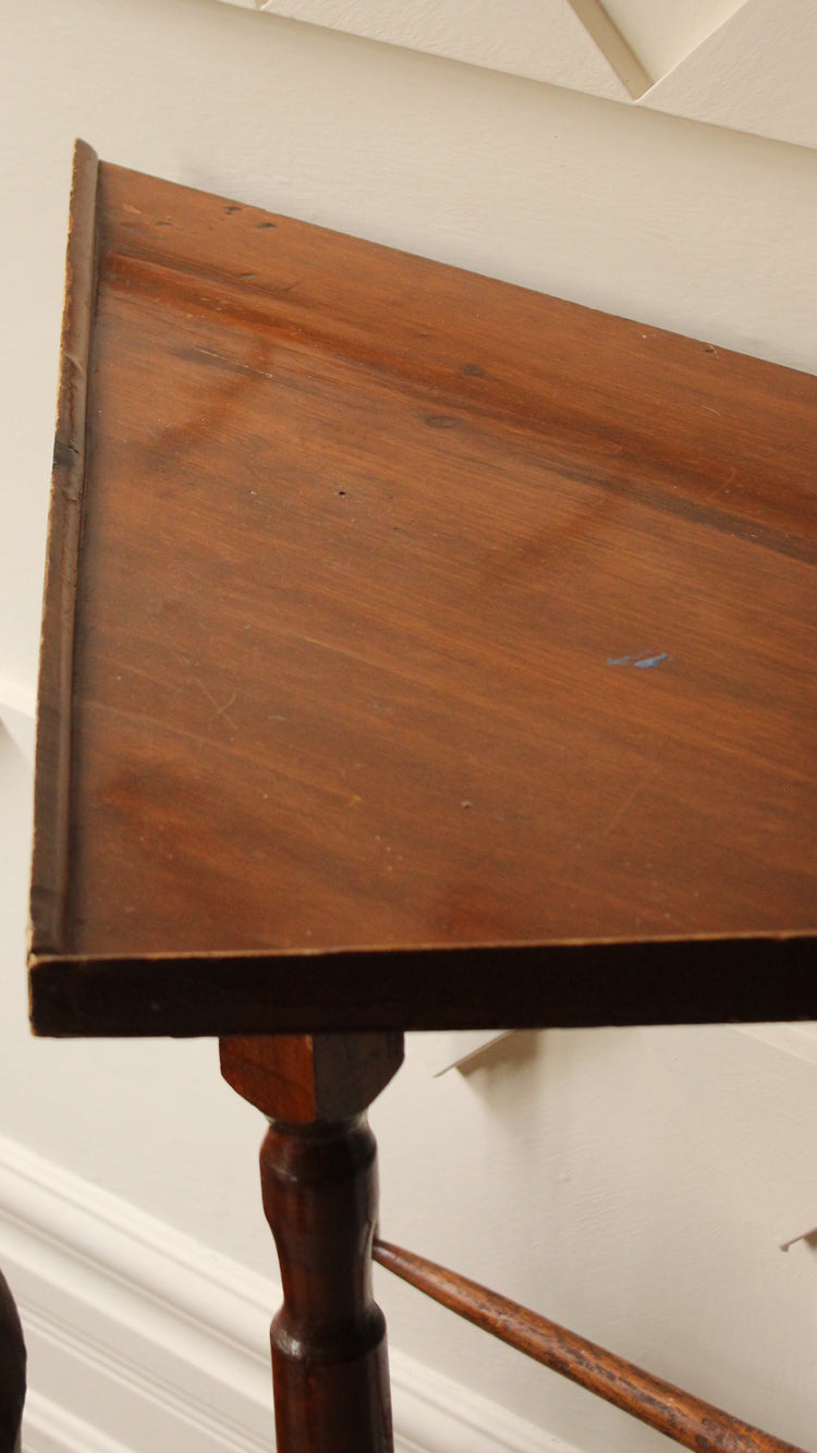 Vintage Distressed Wooden Triangular Console
