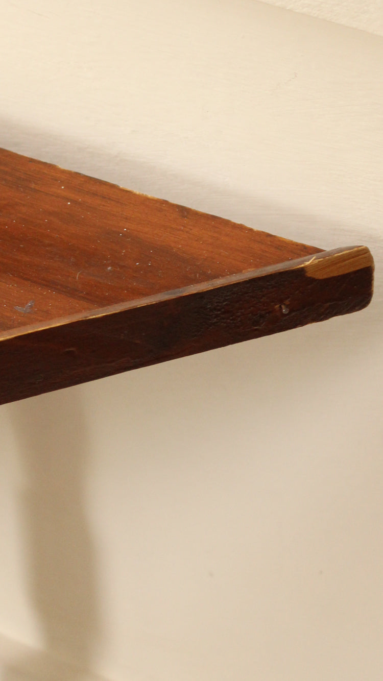 Vintage Distressed Wooden Triangular Console