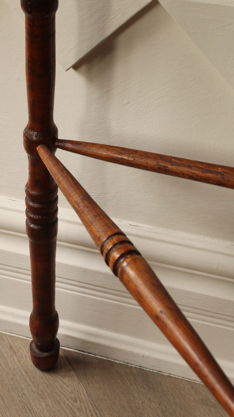 Vintage Distressed Wooden Triangular Console