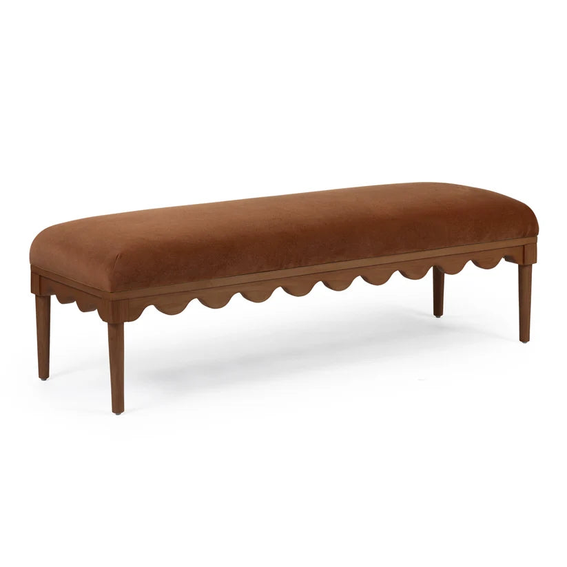 Bonheur Scalloped Bench