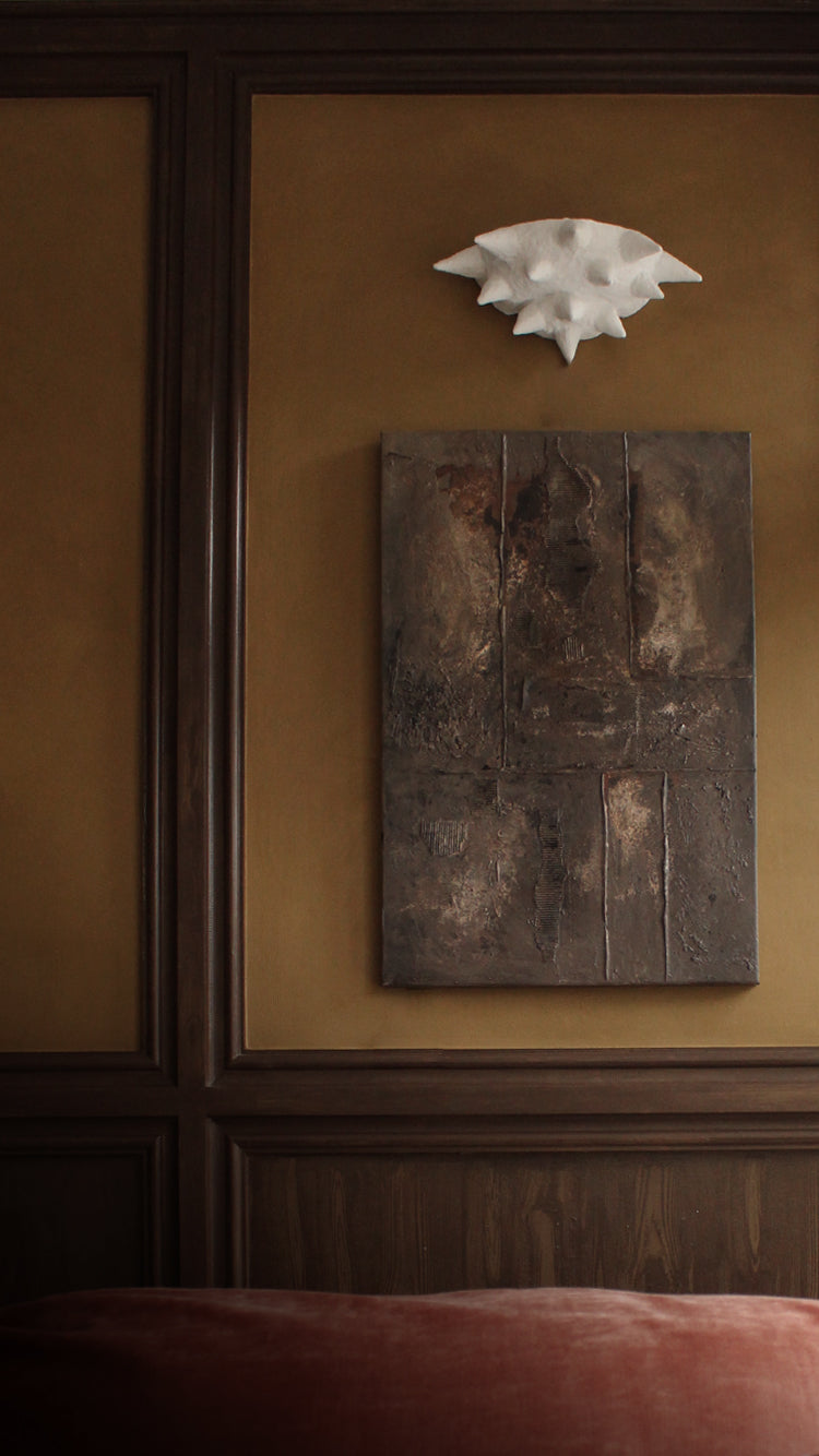 Spiked Plaster Wall Sconce