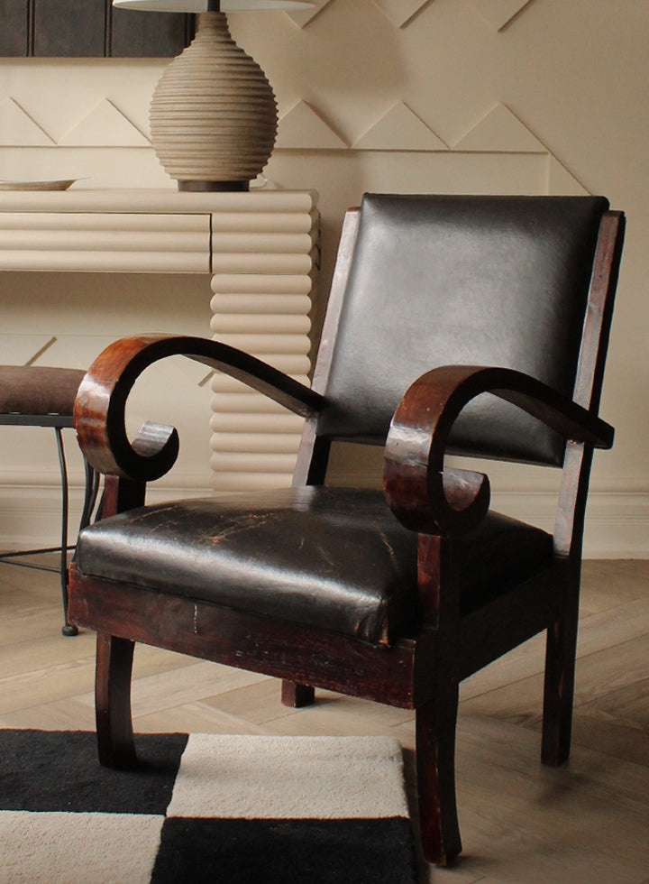 Vintage Distressed Leather Chair