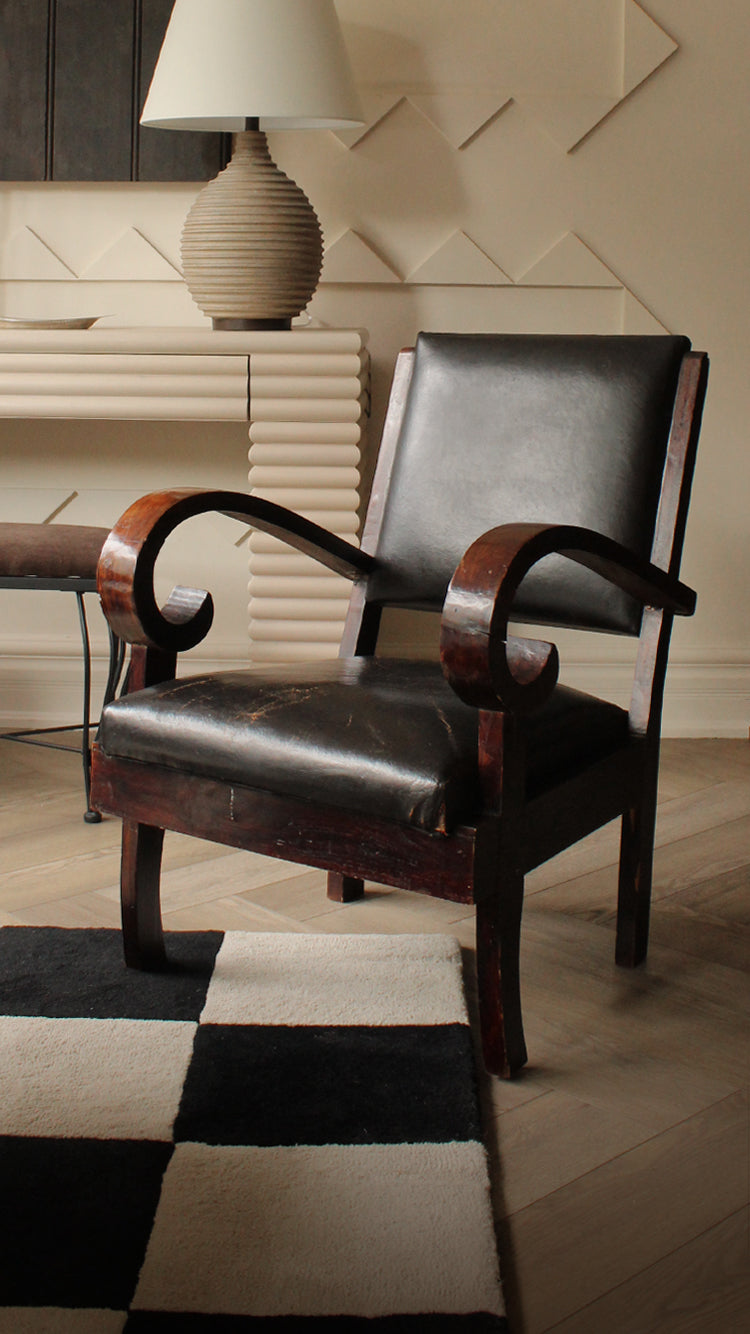 Vintage Distressed Leather Chair