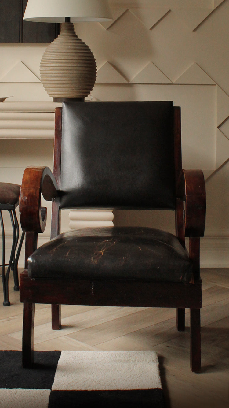 Vintage Distressed Leather Chair