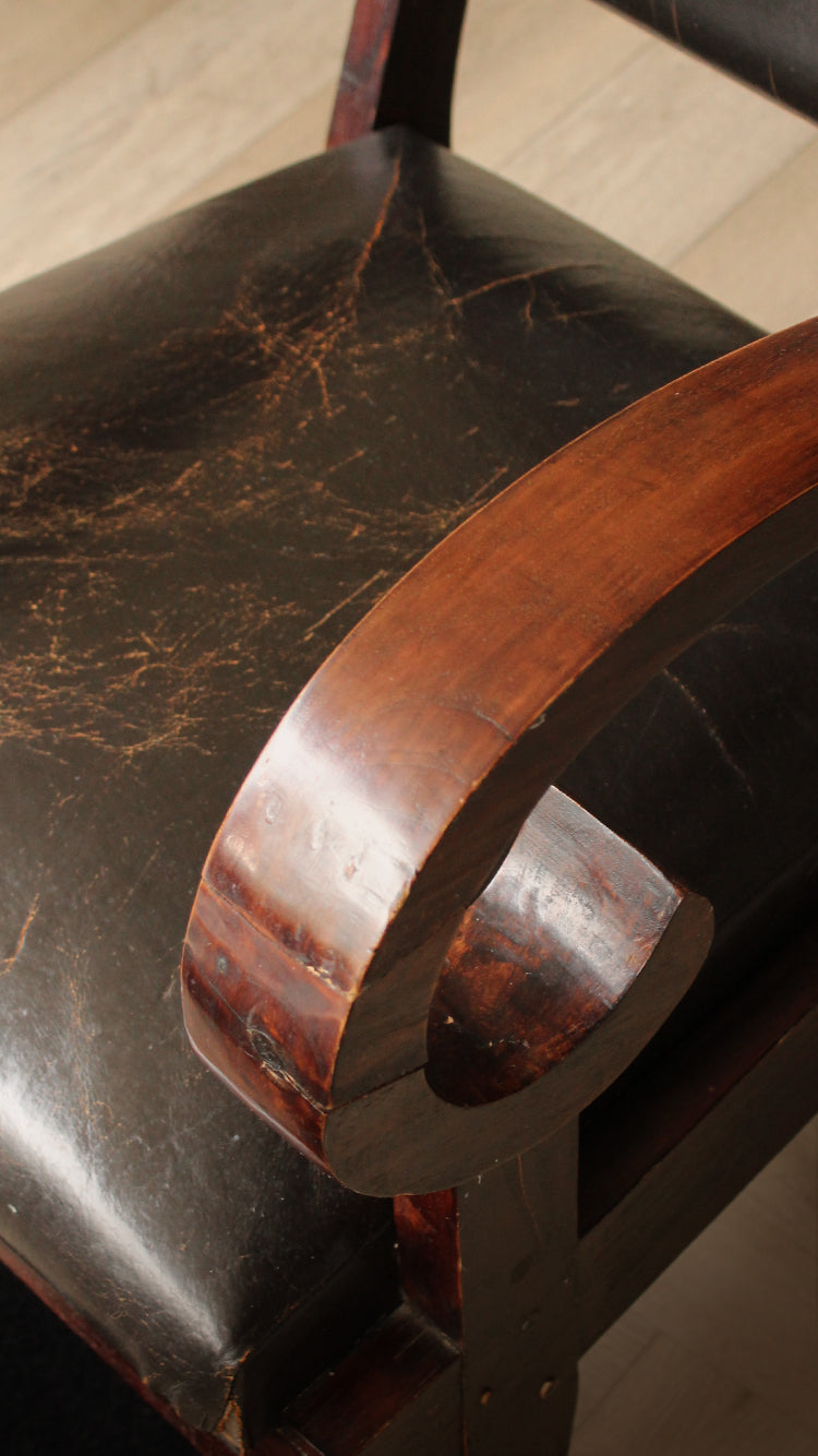 Vintage Distressed Leather Chair