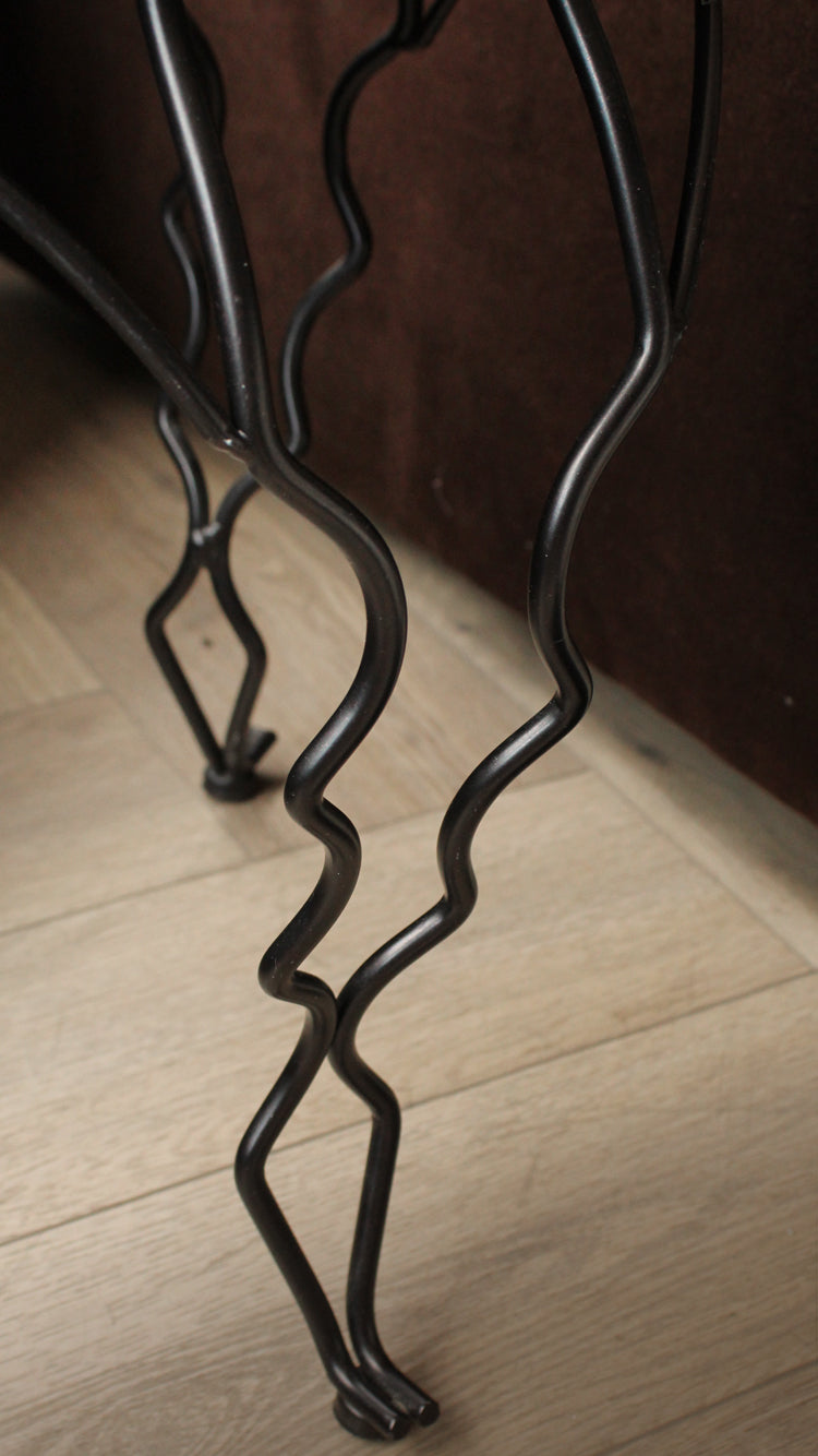 Vintage Tripod Velvet Stool