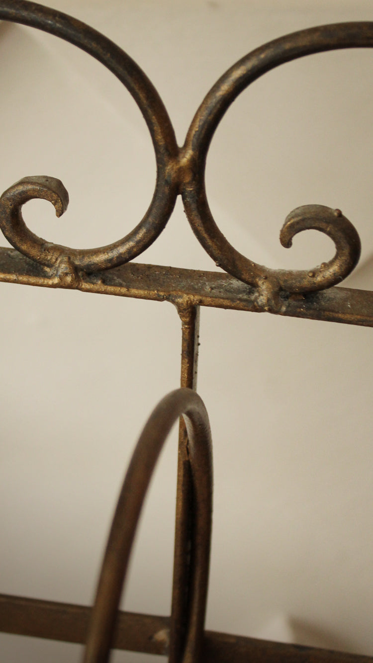 Vintage Metal & Italian Tile Shelf