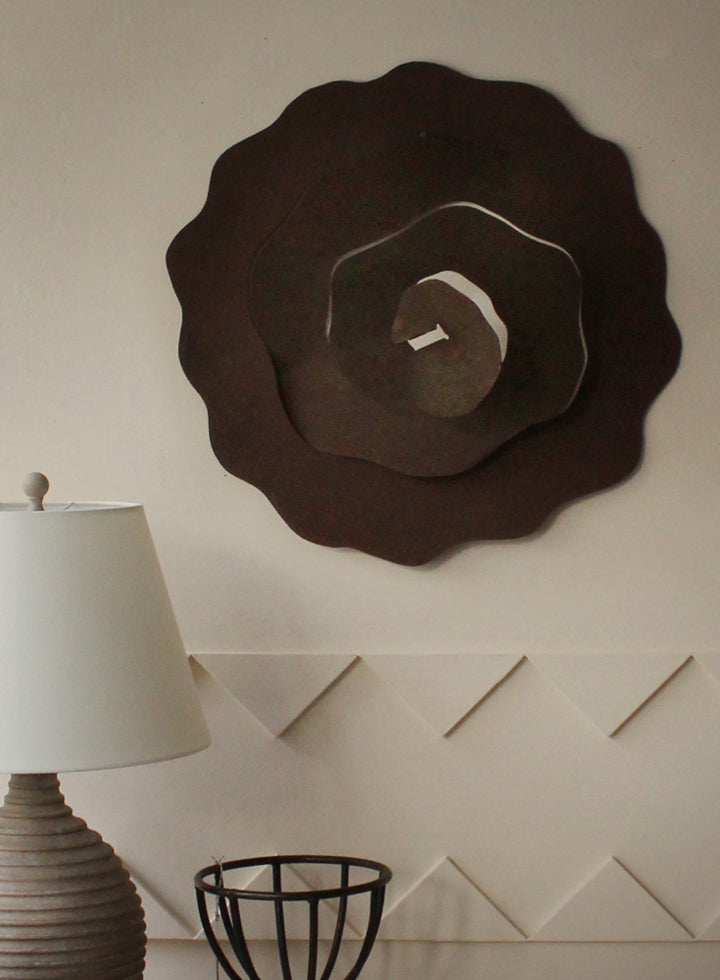 Distressed Metal Sculptural Wall Hanging