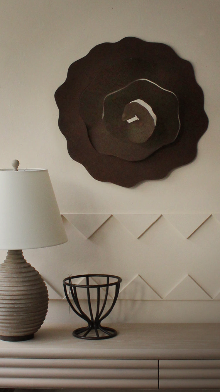 Distressed Metal Sculptural Wall Hanging