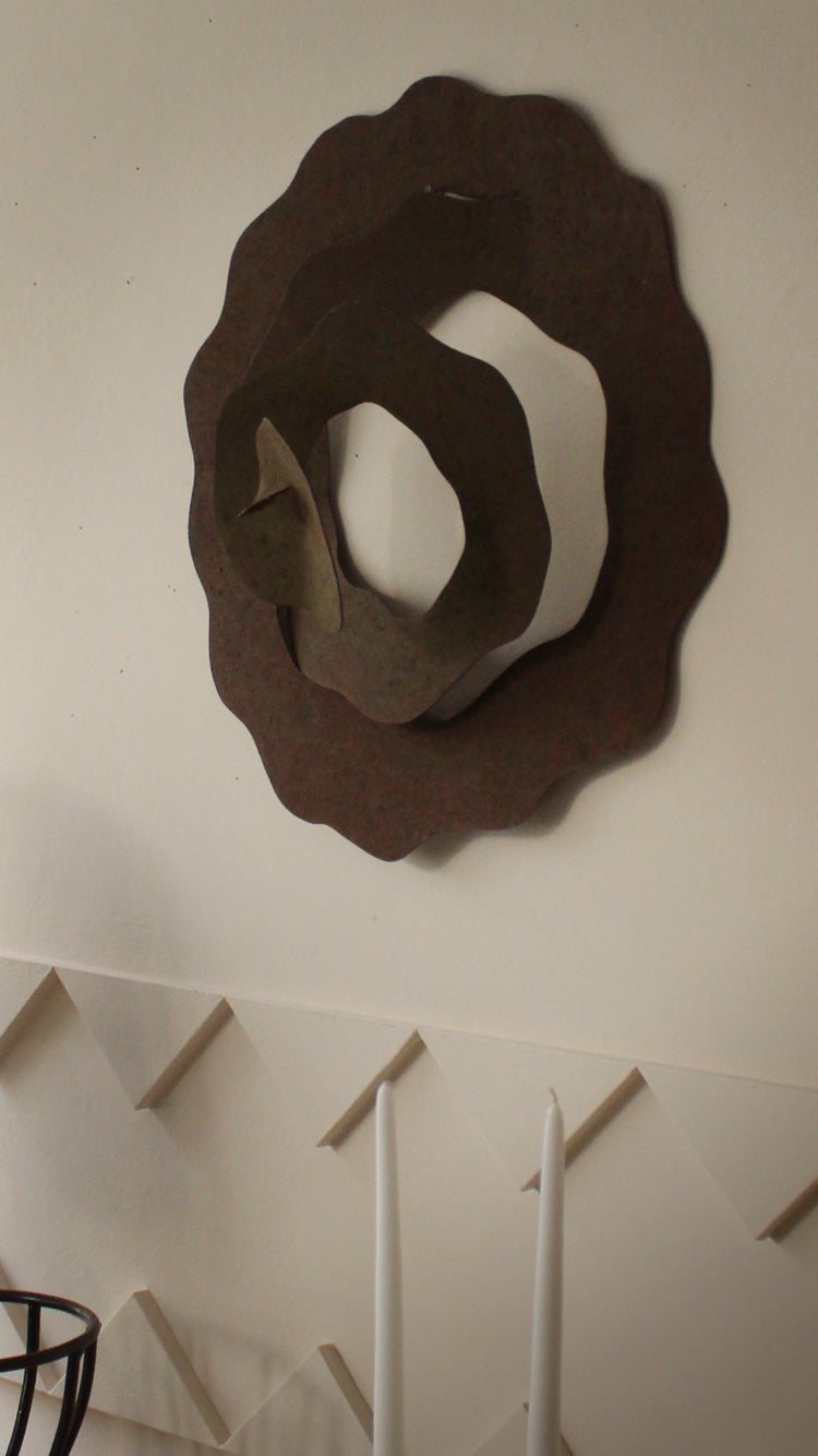 Distressed Metal Sculptural Wall Hanging