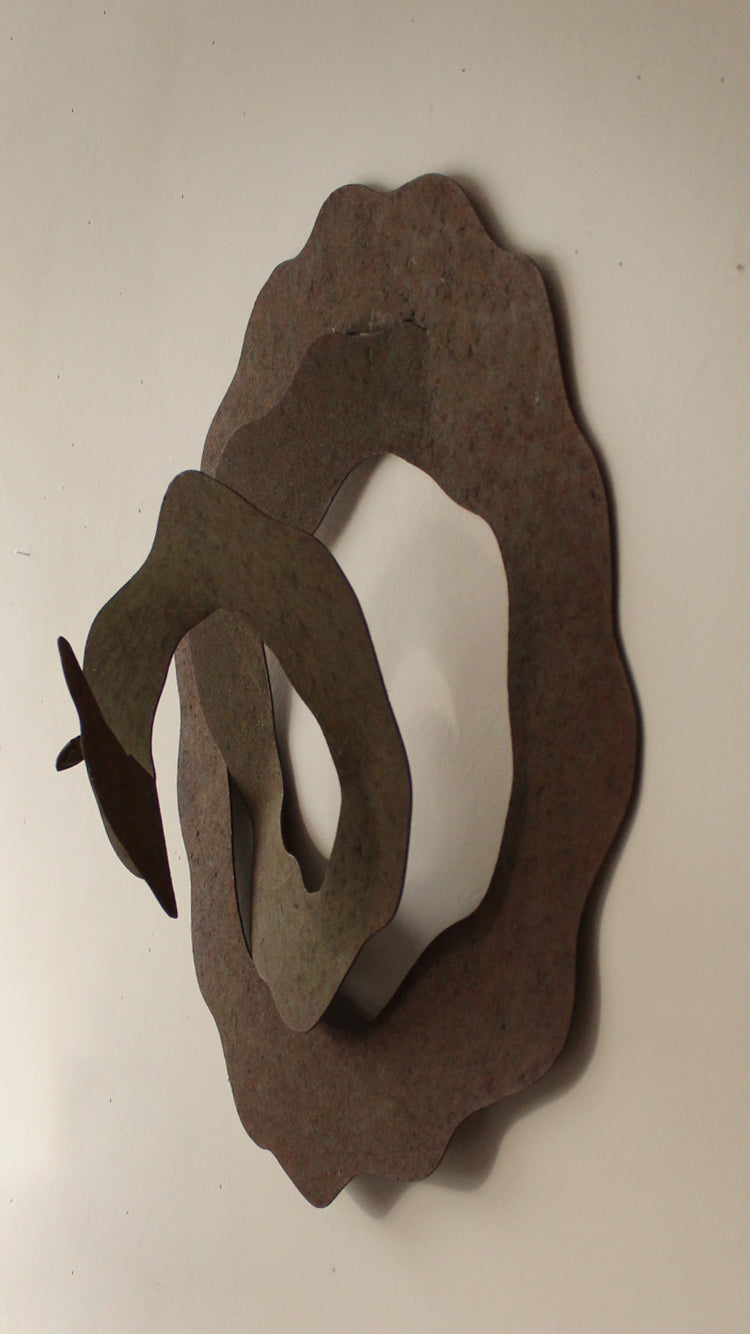 Distressed Metal Sculptural Wall Hanging