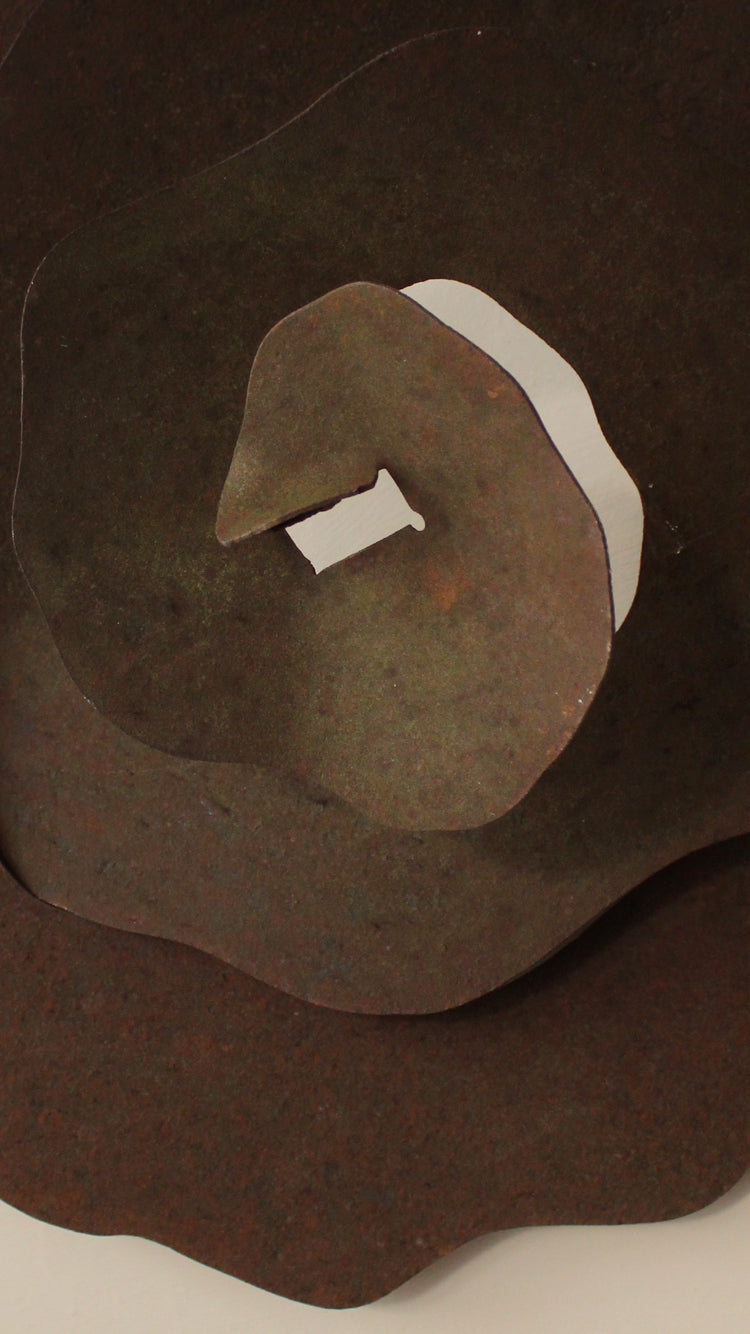 Distressed Metal Sculptural Wall Hanging