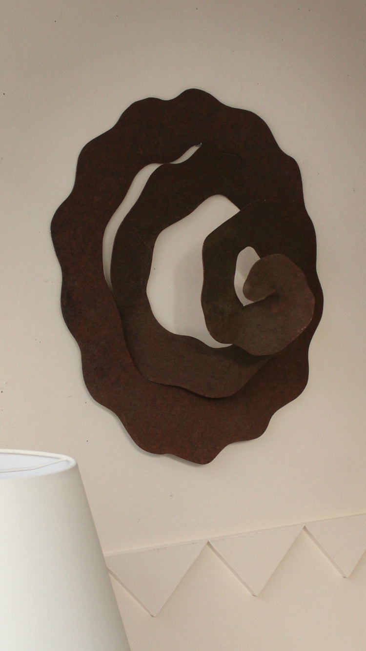 Distressed Metal Sculptural Wall Hanging