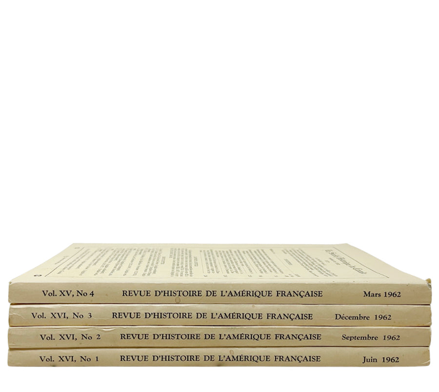 Revue d'histoire de l'Amérique Française 1962 Softcovers