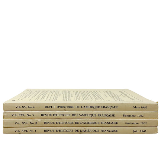 Revue d'histoire de l'Amérique Française 1962 Softcovers