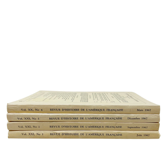 Revue d'histoire de l'Amérique Française 1967 Softcovers
