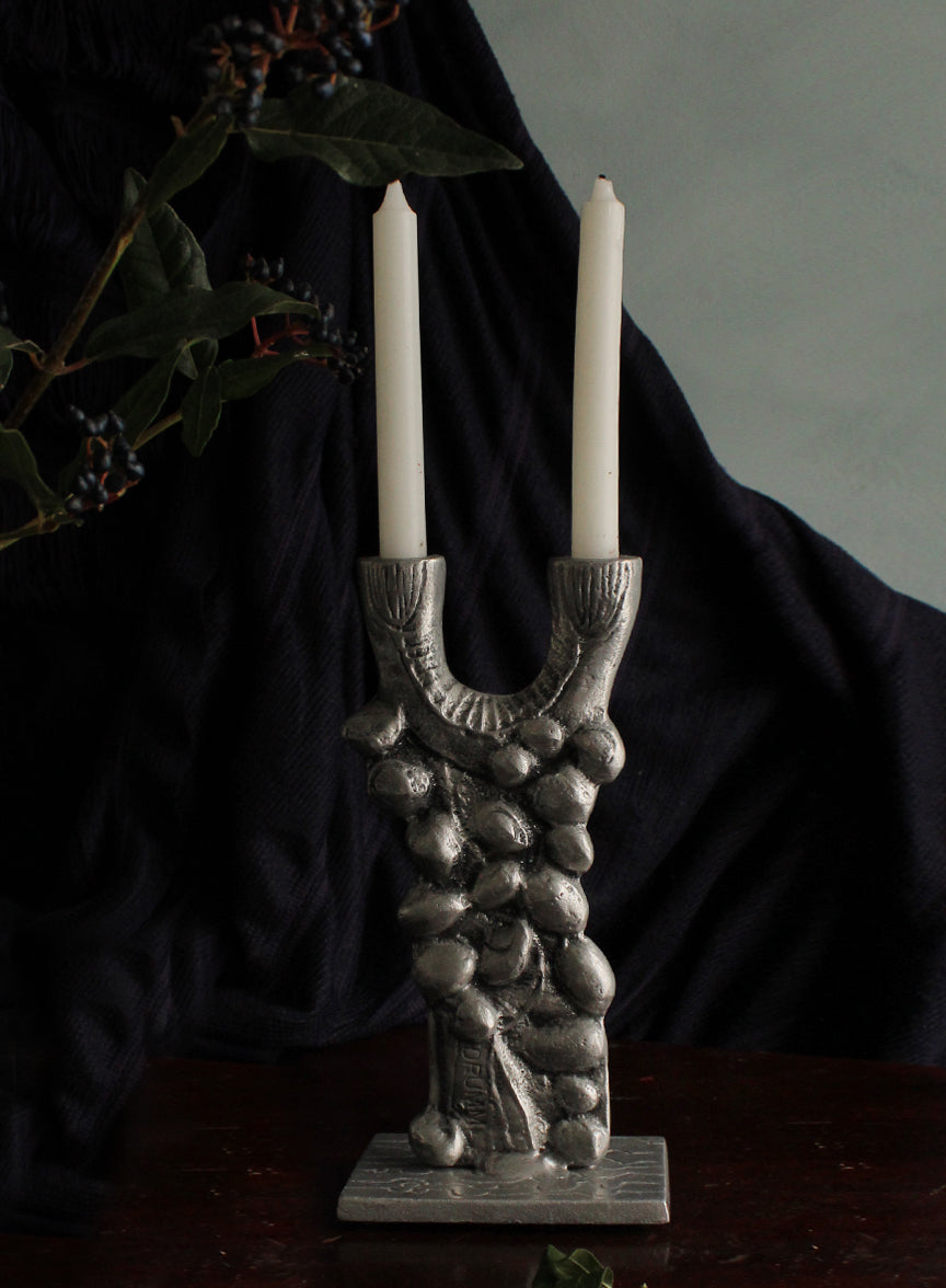 Vintage Cast Aluminum Candle Holder