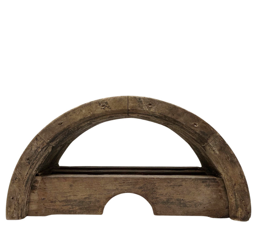 Antique Wooden Pulley Sculptural Object