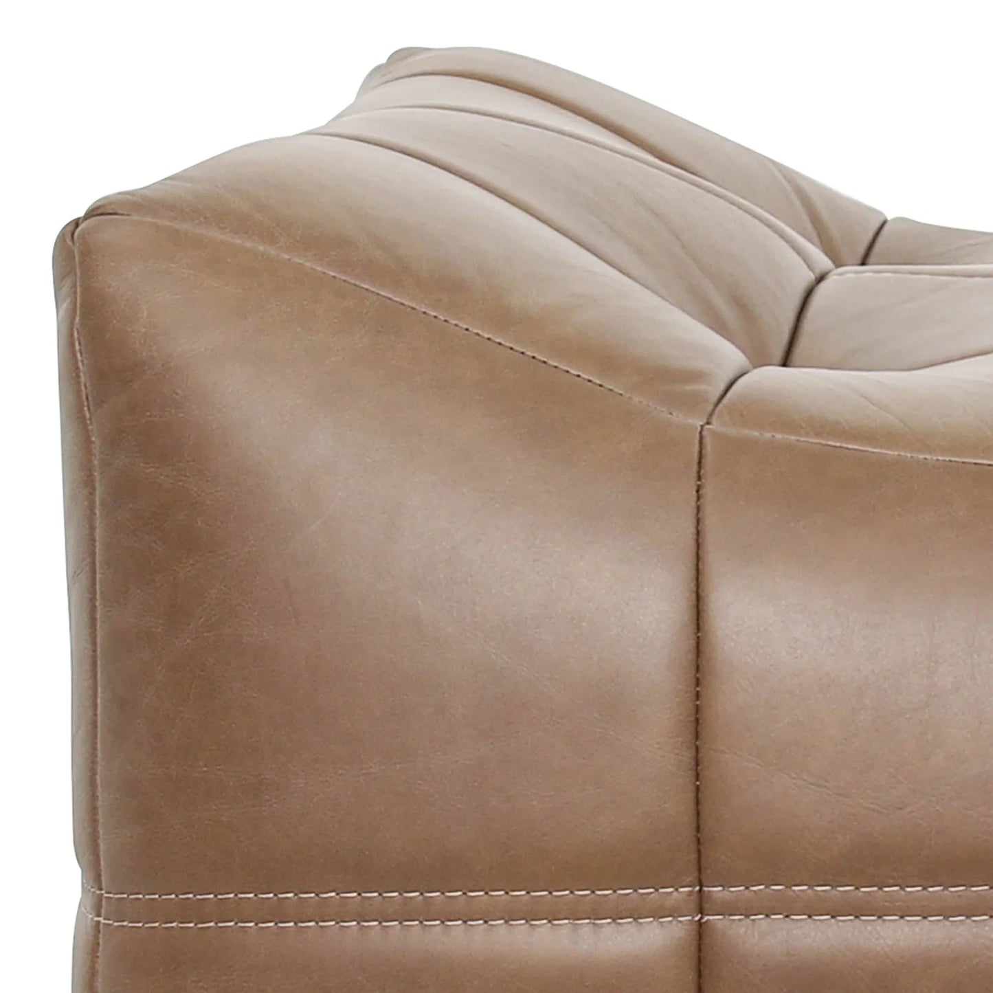 Pinavi Leather Ottoman