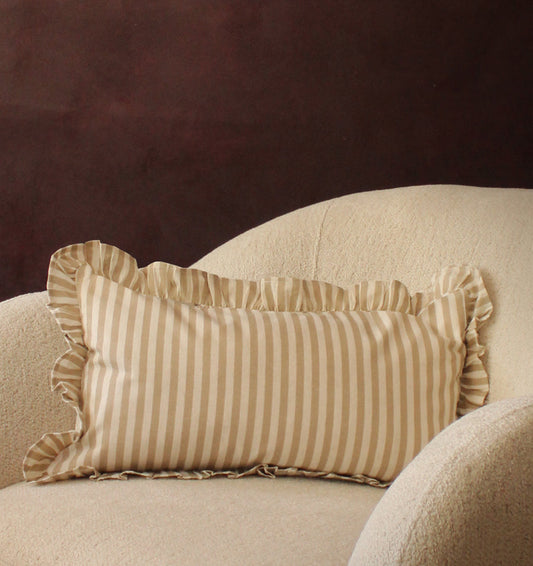 Palmeiras Cotton Striped Lumbar Pillow Cover
