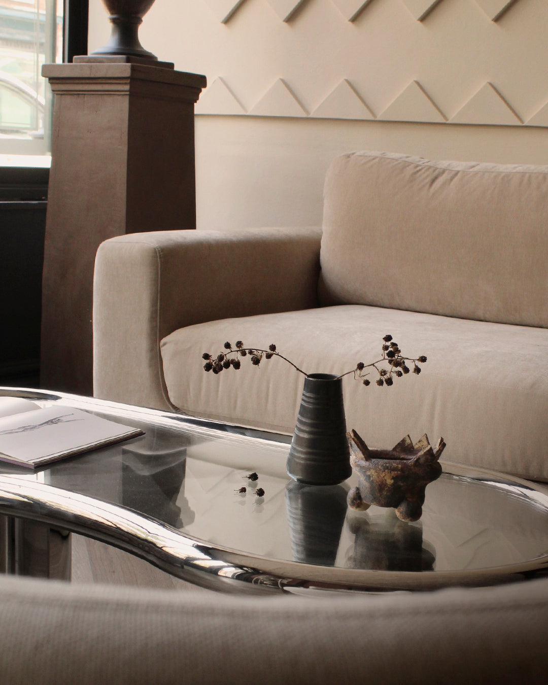 Espino Chrome Coffee Table