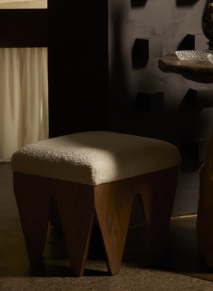 Triangular Legged Ottoman