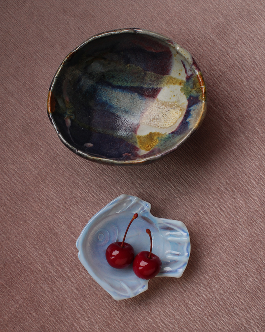 Vintage Art Glass Fish Dish