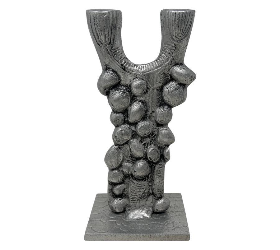 Vintage Cast Aluminum Candle Holder