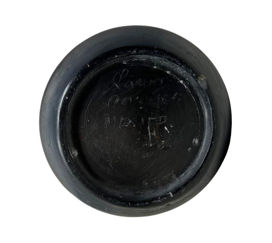Vintage Oaxaca Black Clay Vessel