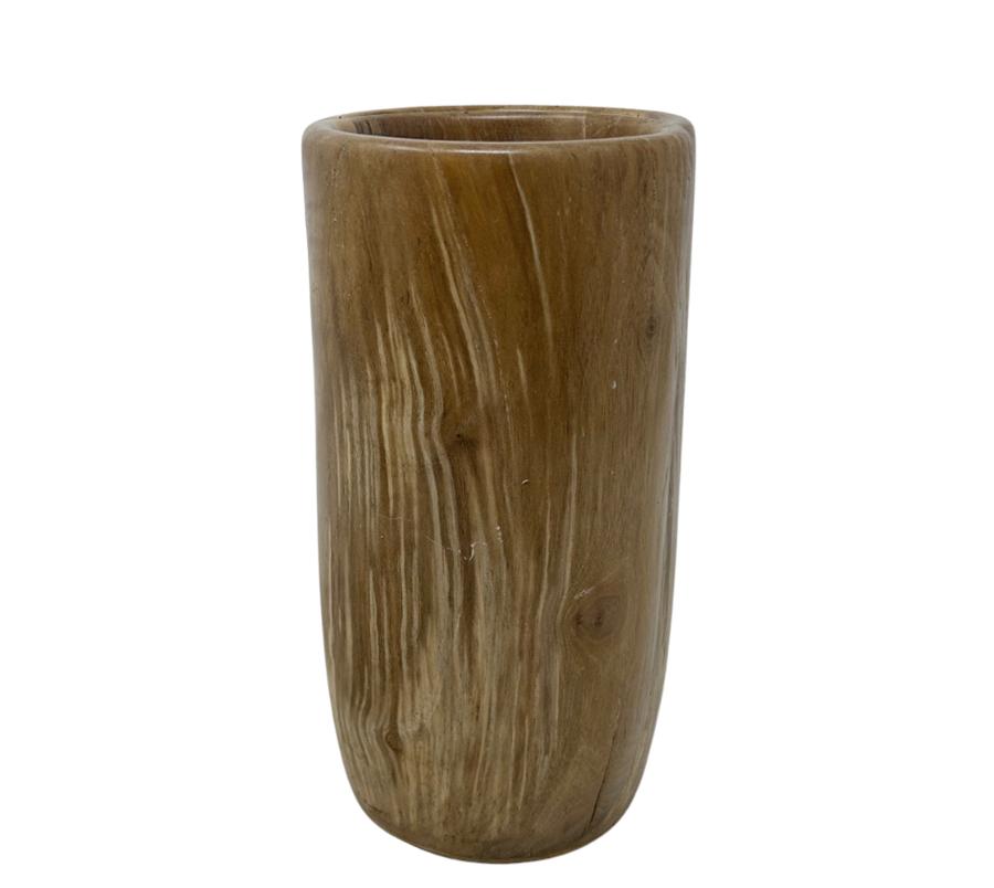 Vintage Carved Wooden Vessel