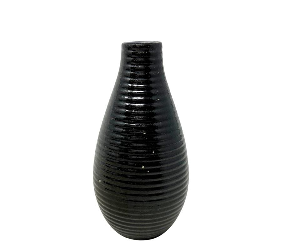 Vintage Ribbed Ceramic Bud Vase