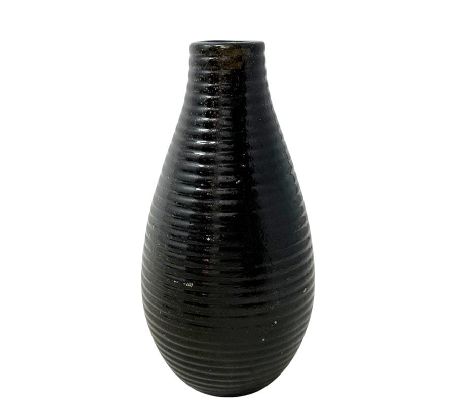 Vintage Ribbed Ceramic Bud Vase