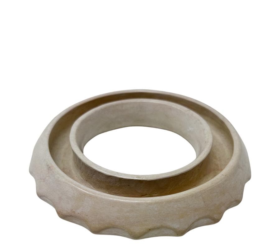 Vintage Carved Stone Pansy Ring