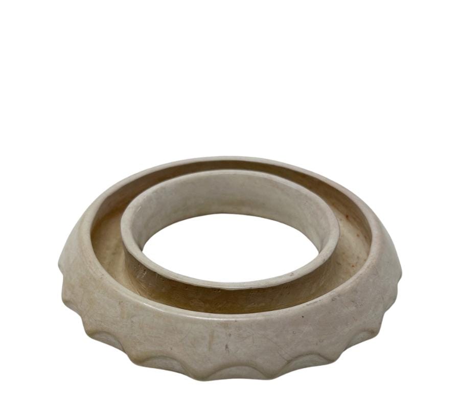 Vintage Carved Stone Pansy Ring