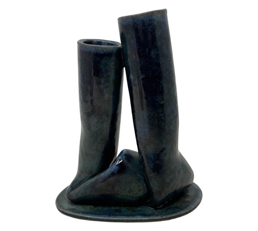 Vintage Studio Pottery Tubular Vase